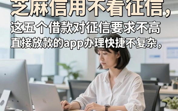芝麻信用不看征信，这五个借款对征信要求不高直接放款的app办理快捷不复杂