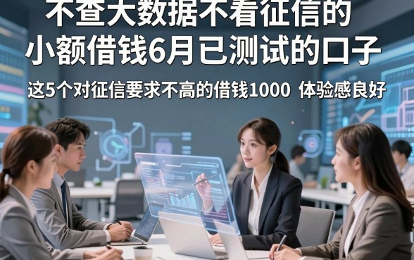 不查大数据不看征信的小额借钱6月已测试的口子，这5个对征信要求不高的借钱1000的app体验感良好