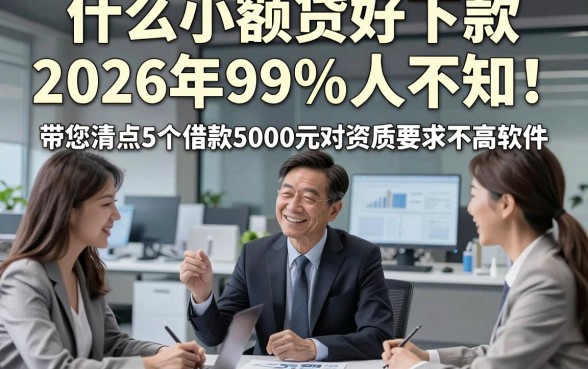 什么小额贷好下款2026年99%人不知！带您清点5个借款5000元对资质要求不高软件