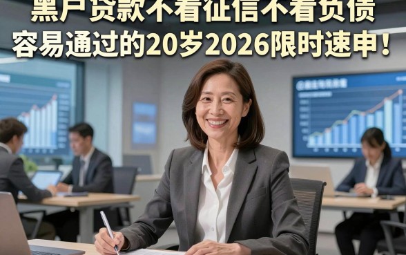 黑户贷款不看征信不看负债 容易通过的20岁2026限时速申！本篇呈现5个借款无视征信负债20岁20000口子