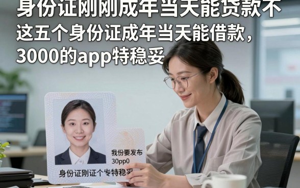 身份证刚刚成年当天能贷款不，这五个身份证成年当天能借款3000的app特稳妥