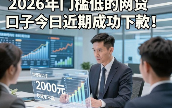 2026年门槛低的网贷口子今日近期成功下款！过滤五个2026年借款口子对要求不高2000元秒放款的口子