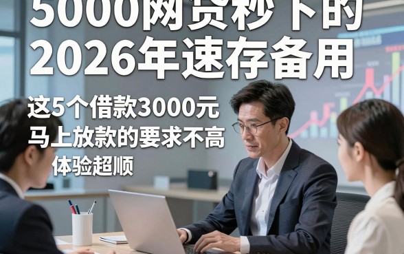 5000网贷秒下的2026年速存备用，这5个借款3000元马上放款的要求不高app体验超顺