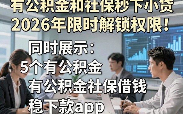 有公积金和社保秒下小贷2026年限时解锁权限！同时展示5个有公积金社保借钱稳下款app