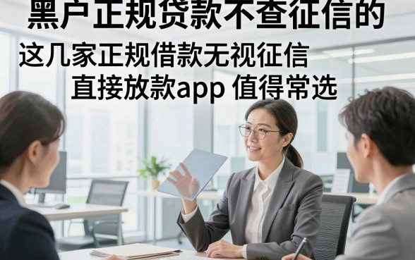 黑户正规贷款不查征信的，这几家正规借款无视征信直接放款app值得常选
