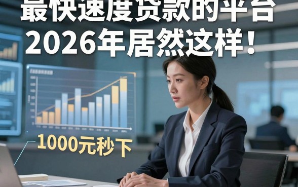 最快速度贷款的平台2026年居然这样！专业整理五个借款对资质要求不高口子1000元秒下