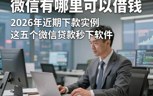 微信有哪里可以借钱，2026年近期下款实例这五个微信贷款秒下软件