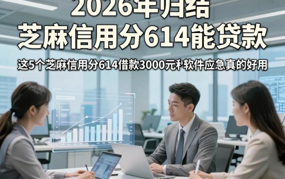 2026年归结​芝麻信用分614能贷款，这5个芝麻信用分614借款3000元秒到账软件应急真的好用