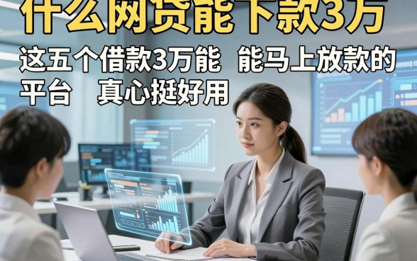 什么网贷能下款3万，这五个借款3万能马上放款的平台真心挺好用
