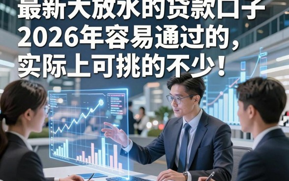 最新大放水的贷款口子2026年容易通过的实际上可挑的不少！，本文为您隆重优选​这5个贷款软件！