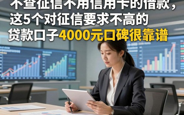 不查征信不用信用卡的借款，这5个对征信要求不高的贷款口子4000元口碑很靠谱