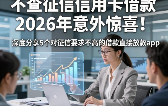 不查征信信用卡借款2026年意外惊喜！深度分享5个对征信要求不高的借款直接放款app