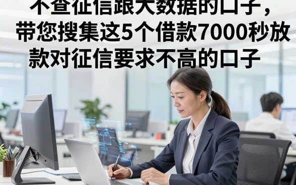 不查征信跟大数据的口子，带您搜集这5个借款7000秒放款对征信要求不高的口子