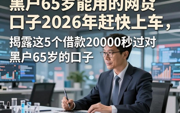 黑户65岁能用的网贷口子2026年赶快上车，揭露这5个借款20000秒过对黑户65岁的口子