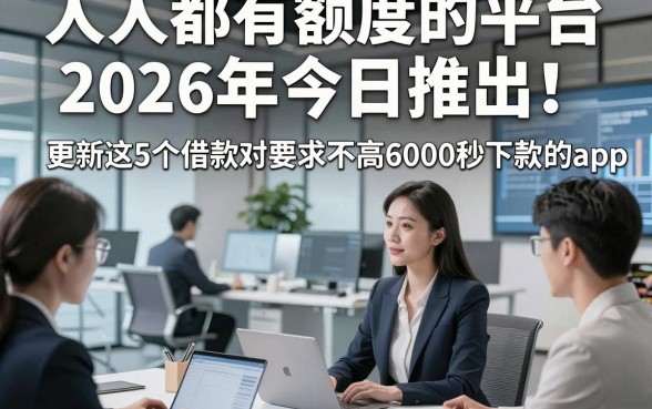 人人都有额度的平台2026年今日推出！更新这5个借款对要求不高6000秒下款的app