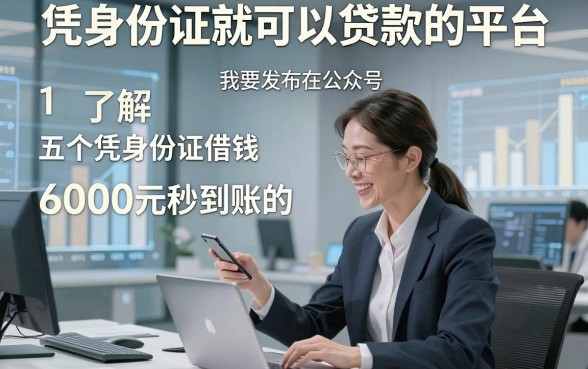 凭身份证就可以贷款的平台，本篇了解五个凭身份证借钱6000元秒到账的app