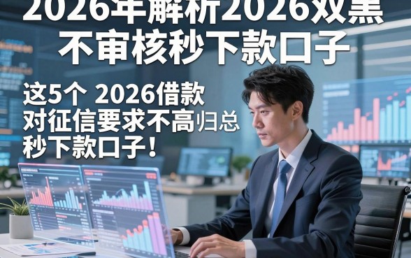 2026年解析2026双黑不审核秒下款口子，归总​这5个2026借款对征信要求不高秒下款口子