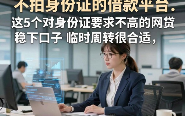 不拍身份证的借款平台，这5个对身份证要求不高的网贷稳下口子临时周转很合适