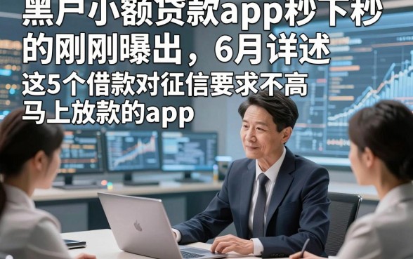 黑户小额贷款app秒下的刚刚曝出，6月详述​这5个借款对征信要求不高马上放款的app