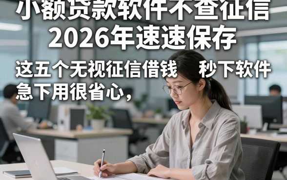 小额贷款软件不查征信2026年速速保存，这五个无视征信借钱秒下软件急用很省心
