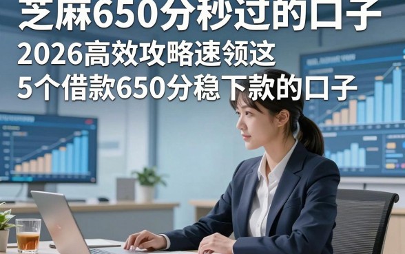 芝麻650分秒过的口子，2026高效攻略速领这5个借款650分稳下款的口子