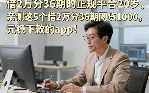 借2万分36期的正规平台20岁，亲测这5个借2万分36期网贷1000元稳下款的app
