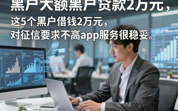 黑户大额黑户贷款2万元，这5个黑户借钱2万元对征信要求不高app服务很稳妥