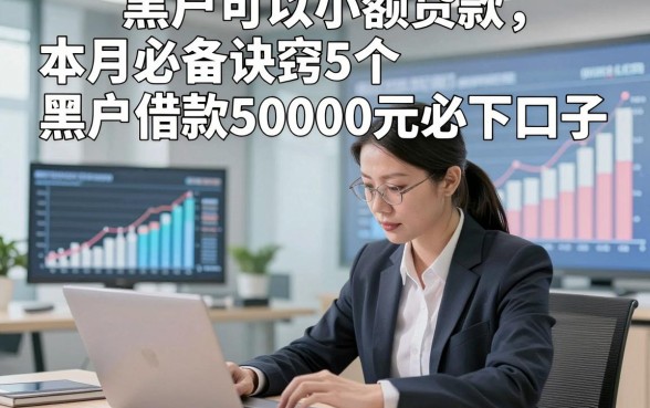 黑户可以小额贷款，本月必备诀窍5个黑户借款50000元必下口子