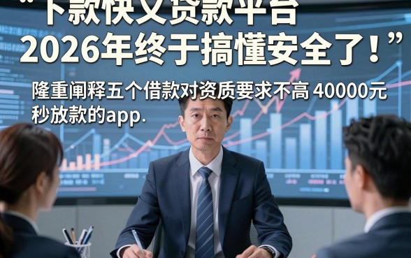 下款快又贷款平台2026年终于搞懂安全了！隆重阐释五个借款对资质要求不高40000元秒放款的app