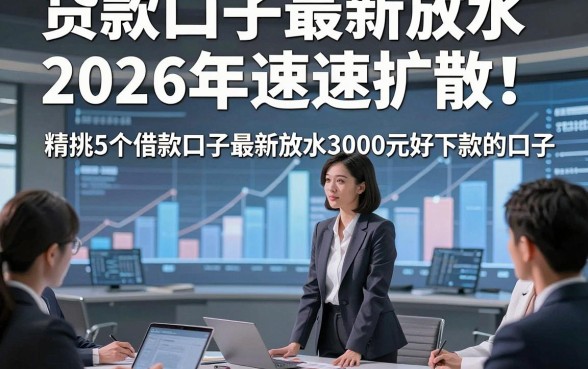 贷款口子最新放水2026年速速扩散！精挑​5个借款口子最新放水3000元好下款的口子