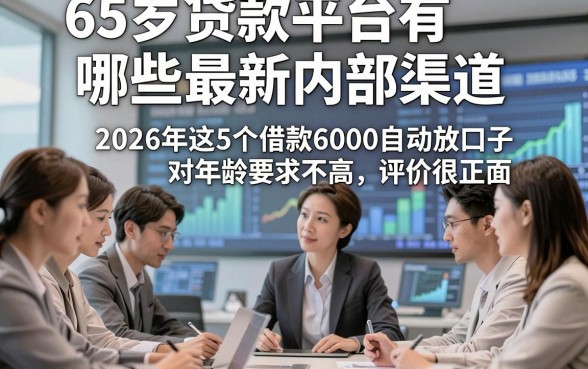 65岁贷款平台有哪些最新内部渠道，2026年这5个借款6000自动放口子对年龄要求不高评价很正面