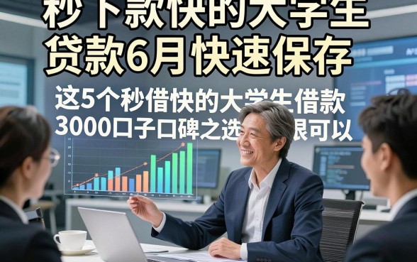 秒下款快的大学生贷款6月快速保存，这5个秒借快的大学生借款3000口子口碑之选很可以