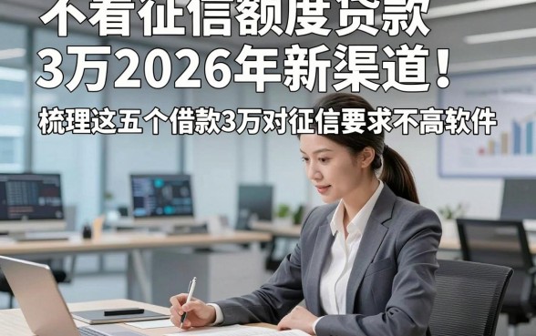 不看征信额度贷款3万2026年新渠道！梳理这五个借款3万对征信要求不高软件