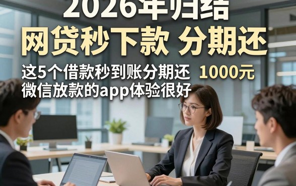 2026年归结​网贷秒下款 分期还，这5个借款秒到账分期还1000元微信放款的app体验很好