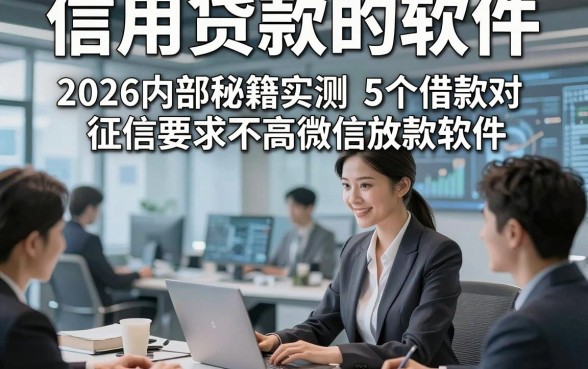 信用贷款的软件，2026内部秘籍实测5个借款对征信要求不高微信放款软件