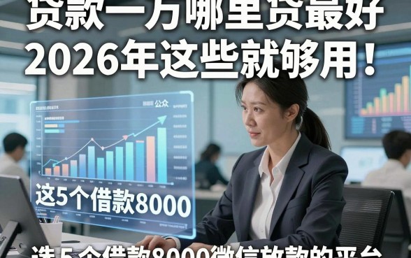 贷款一万哪里贷最好2026年这些就够用！必选​这5个借款8000微信放款的平台