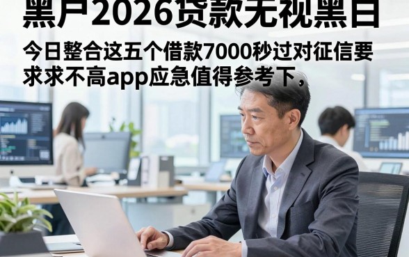 黑户2026贷款无视黑白，今日整合这五个借款7000秒过对征信要求不高app应急值得参考下