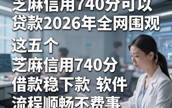 芝麻信用740分可以贷款2026年全网围观，这五个芝麻信用740分借款稳下款软件流程顺畅不费事