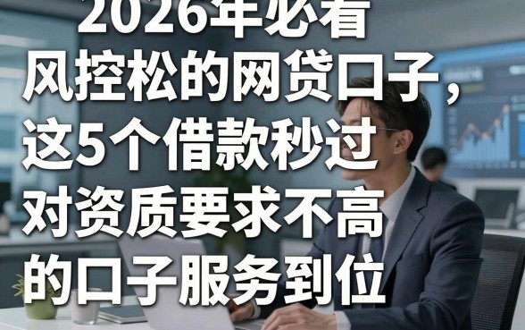 2026年必看风控松的网贷口子,这5个借款秒过 对资质要求不高 的口子服务到位