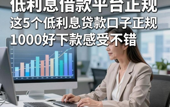 低利息借款平台正规，这5个低利息贷款口子正规1000好下款感受不错
