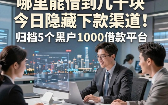 哪里能借到几千块今日隐藏下款渠道！归档5个黑户1000借款平台
