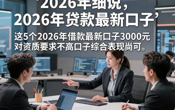 2026年细说​2026年贷款最新口子，这5个2026年借款最新口子3000元对资质要求不高口子综合表现尚可