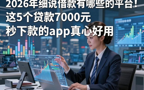 2026年细说借款有哪些的平台！这5个贷款7000元秒下款的app真心好用