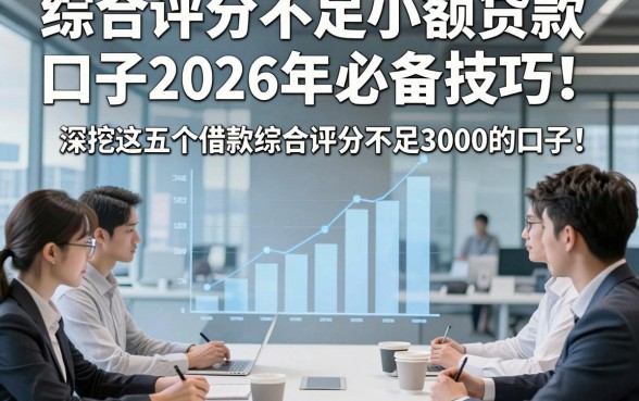 综合评分不足小额贷款口子2026年必备技巧！深挖这五个借款综合评分不足3000的口子