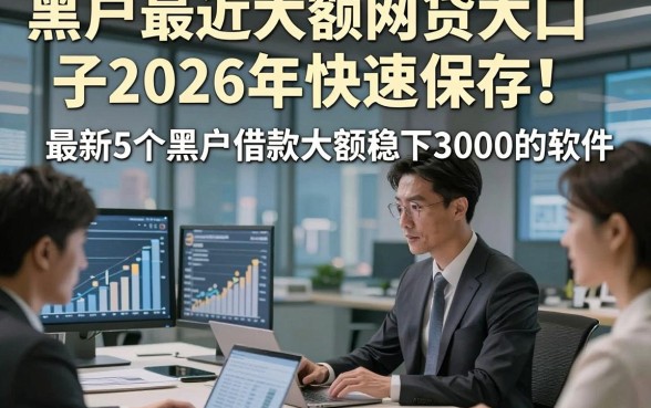 黑户最近大额网贷大口子2026年快速保存！最新5个黑户借款大额稳下3000的软件