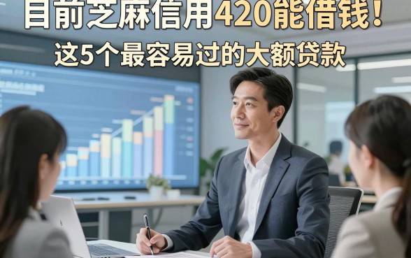 目前芝麻信用420能借钱！详述这5个最容易过的大额贷款