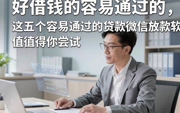 好借钱的容易通过的，这五个容易通过的贷款微信放款软件值得你尝试