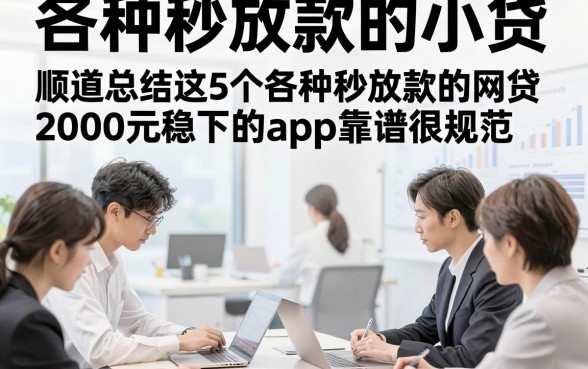 各种秒放款的小贷，顺道总结这5个各种秒放款的网贷2000元稳下的app靠谱很规范