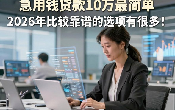 急用钱贷款10万最简单2026年比较靠谱的选项有很多！，本篇为您全面剖析这五个借款软件！