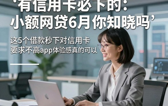 有信用卡必下的小额网贷6月你知晓吗，这5个借款秒下对信用卡要求不高app体验感真的可以